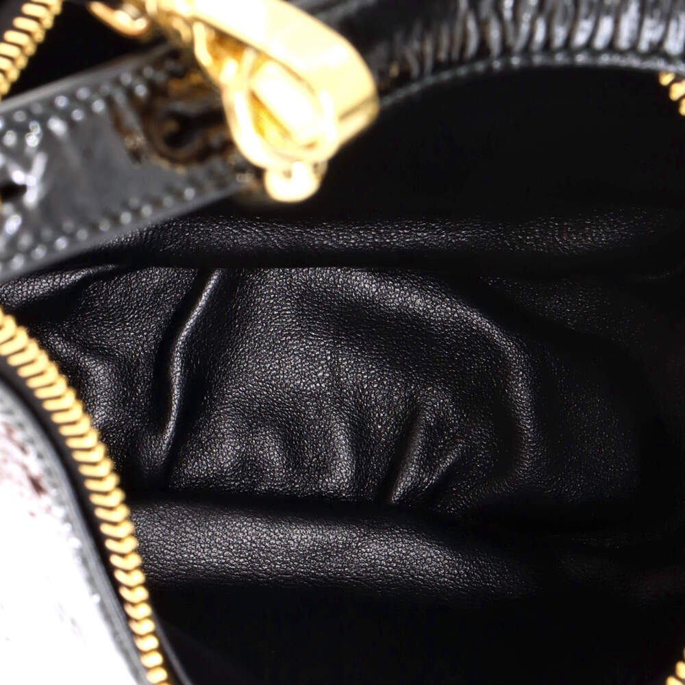 Prada Arque Half Moon Hobo Vernice #269082P21B - Picture 5 of 8